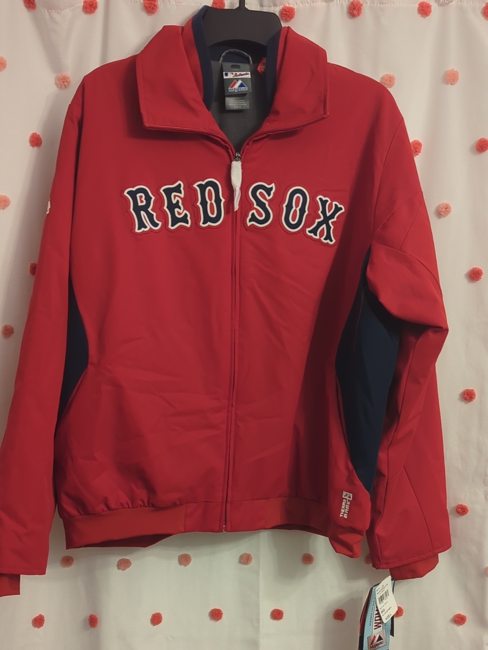 Majestic Red & Navy Red Sox Varsity Full-Zip Jacket